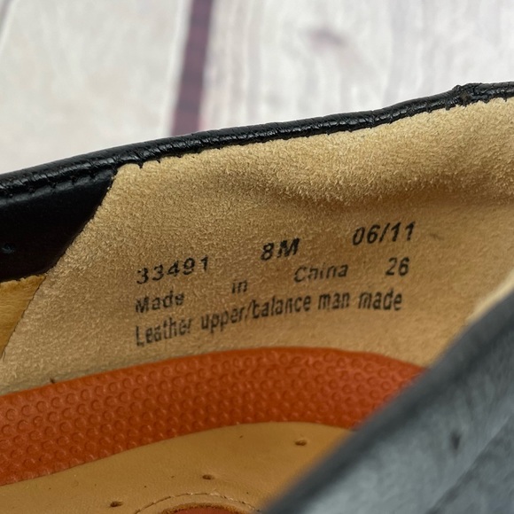 NWOT Black Size 8 Clarks Unstructured Leather Comfort Wedge Heel - Picture 5 of 13